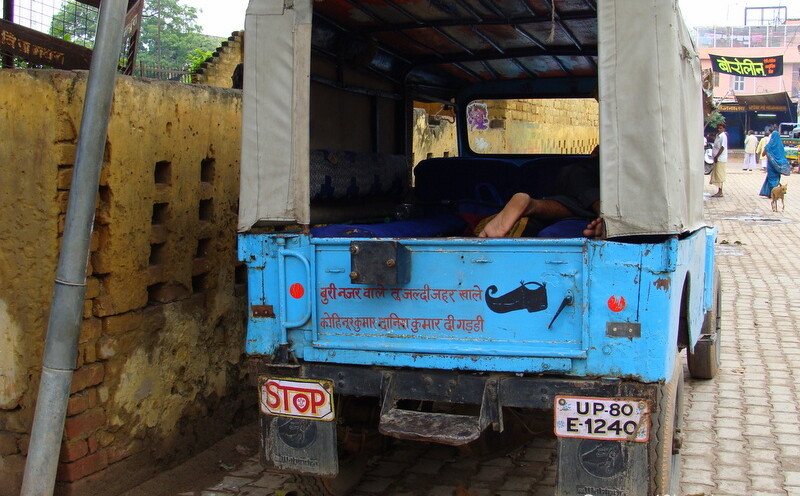 Not so Funny Quote Behind Jeep in Vrindavan, Uttar Pradesh, India