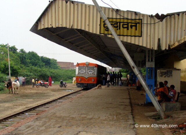 Railbus at Vrindavan Railway Station, Uttar Pradesh, India