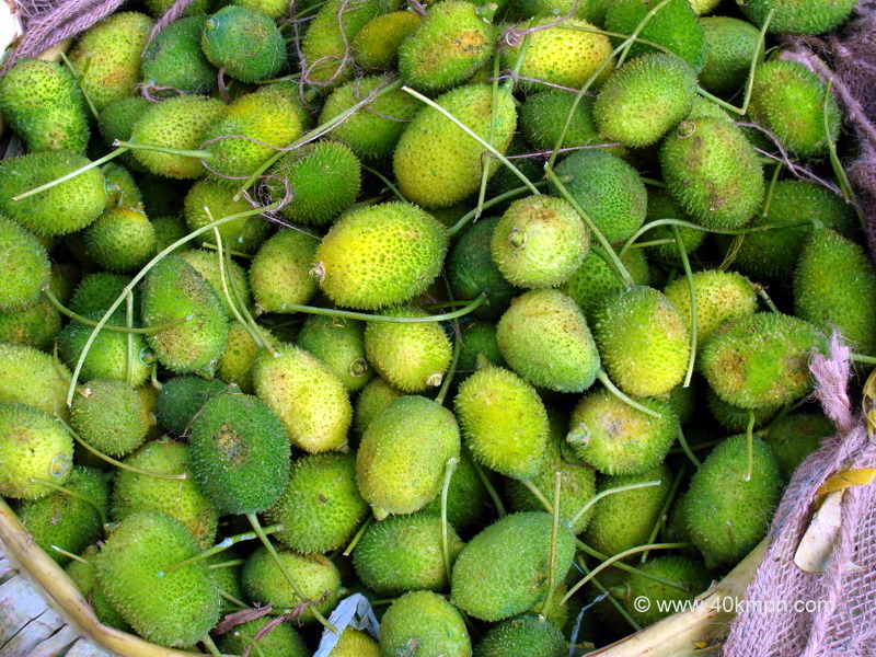 Teasel Gourd at Sabzi Bazar, Loi Bazar, Vrindavan, Uttar Pradesh, India