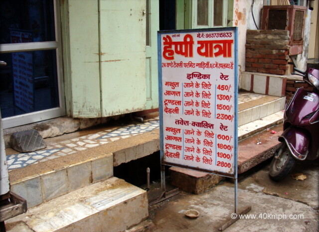 Vrindavan (Uttar Pradesh, India) to various Cities Taxi Rental