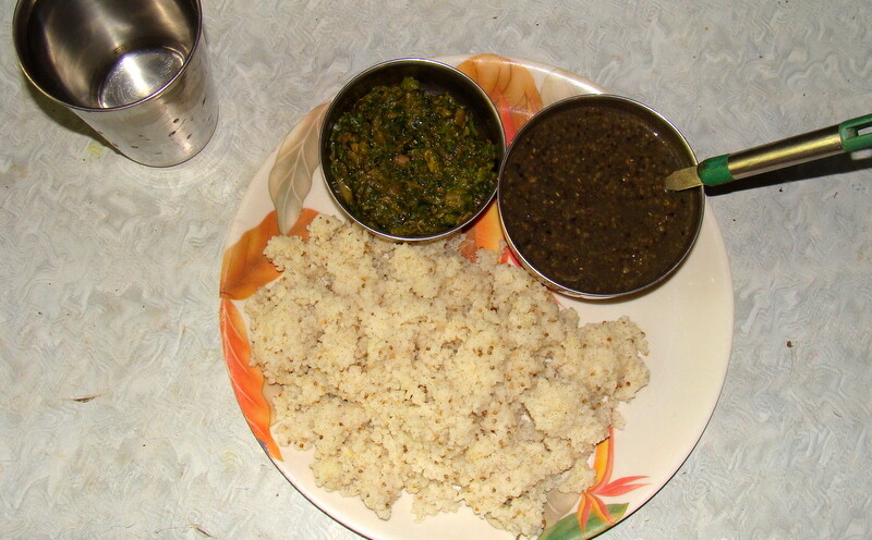 Arbi aur Kashifal ke Patte ki Sabzi, Ches, Jhangora - Food of Uttarakhand