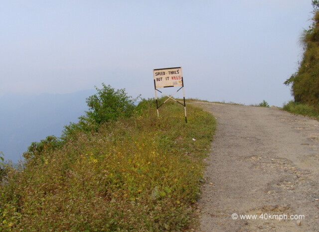 Safe Driving Slogan nearby Diyuli village, Pauri Garhwal, Uttarakhand, India