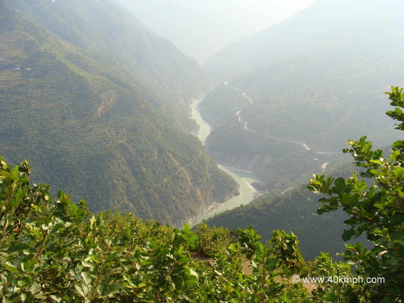 View of Alaknanda River from Mahad Jali, Tehri Garhwal, Uttarakhand, India