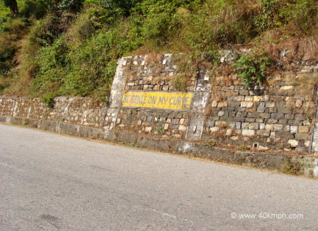 Driving Safety Slogan at Kaudiyala, Tehri Garhwal, Uttarakhand, India