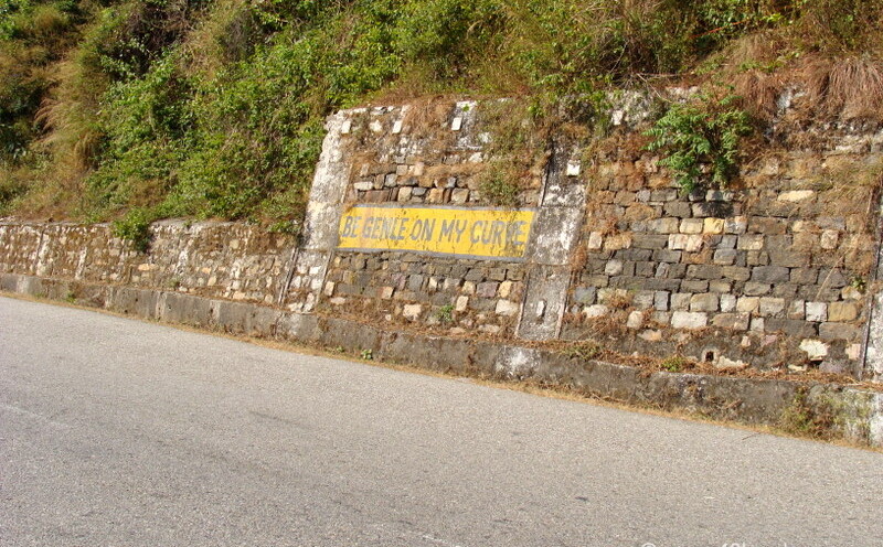 Driving Safety Slogan at Kaudiyala, Tehri Garhwal, Uttarakhand, India