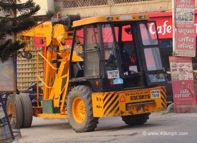 Funny Quote Behind Crane at Rishikesh, Uttarakhand, India