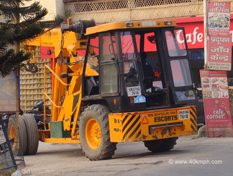 Funny Quote Behind Crane at Rishikesh, Uttarakhand, India