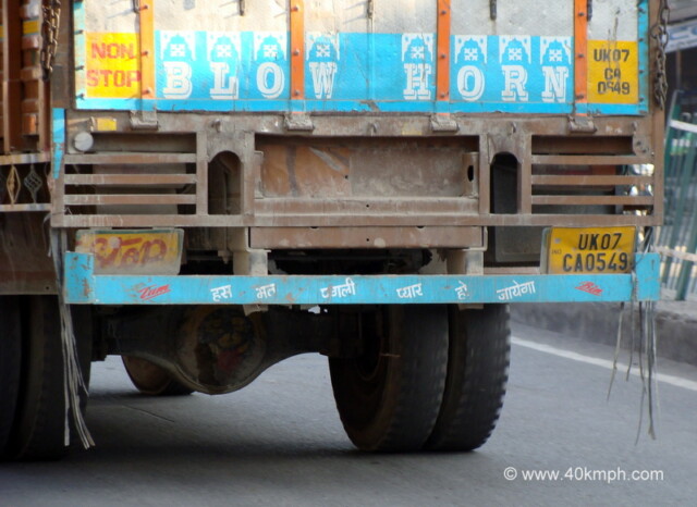 Funny Quote Behind Truck in Rishikesh, Uttarakhand, India