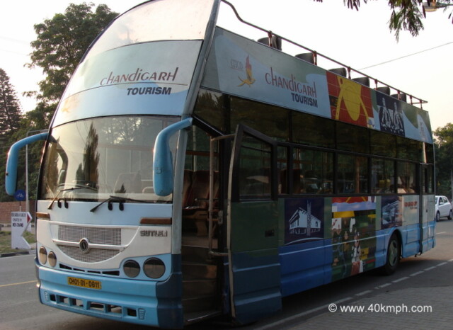 Hop on Hop off Tourist Coach nearby Nek Chand's Rock Garden, Chandigarh