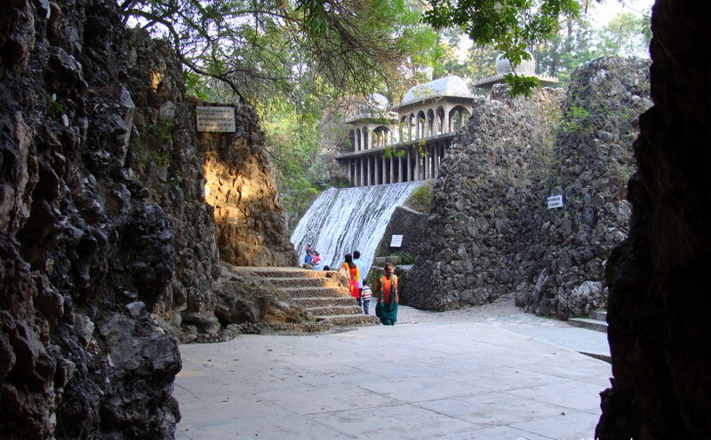 Waterfall Using Recycled Rainwater at Rock Garden, Chandigarh