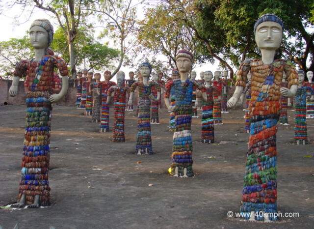 Women Sculptures Decorated with Bangles at Rock Garden, Chandigarh