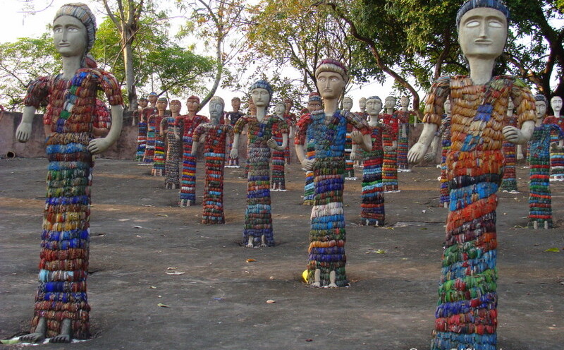 Women Sculptures Decorated with Bangles at Rock Garden, Chandigarh