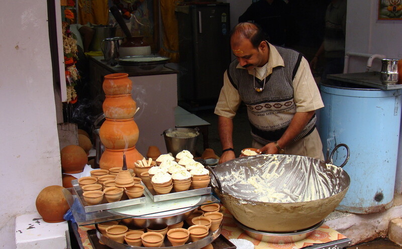 Malaiyo - Seasonal Dessert at Dwarkapuri Milk Bahar, Chowk, Varanasi, Uttar Pradesh, India