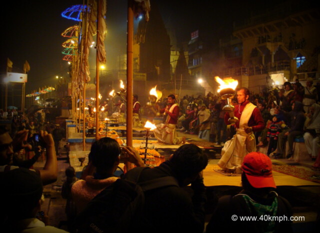 Evening Ganga Aarti at Dashashwamedh Ghat, Varanasi, Uttar Pradesh, India