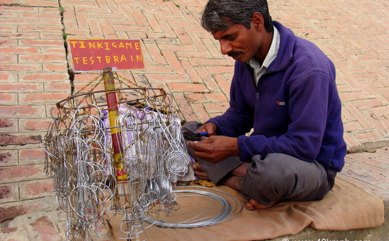 Metal Wire Puzzles at Raja Ghat, Varanasi, Uttar Pradesh, India