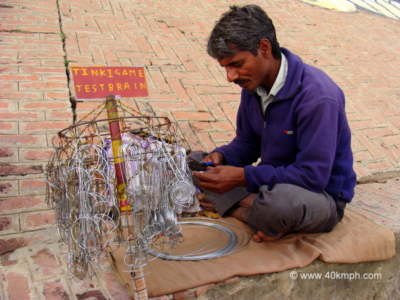Metal Wire Puzzles at Raja Ghat, Varanasi, Uttar Pradesh, India