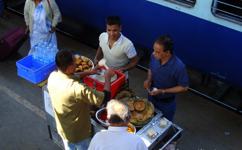 Vendor Serving Rabri at Abu Road Railway Station, Rajasthan, India