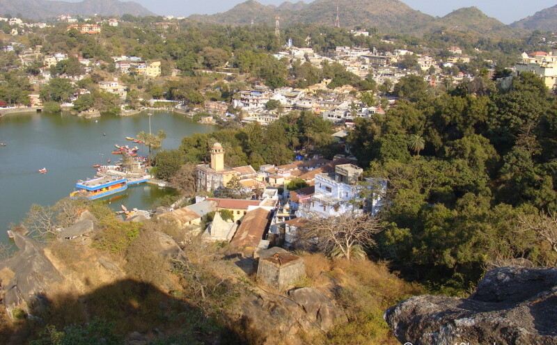 View of Raghunath Temple from Toad Rock, Mount Abu, Rajasthan, India