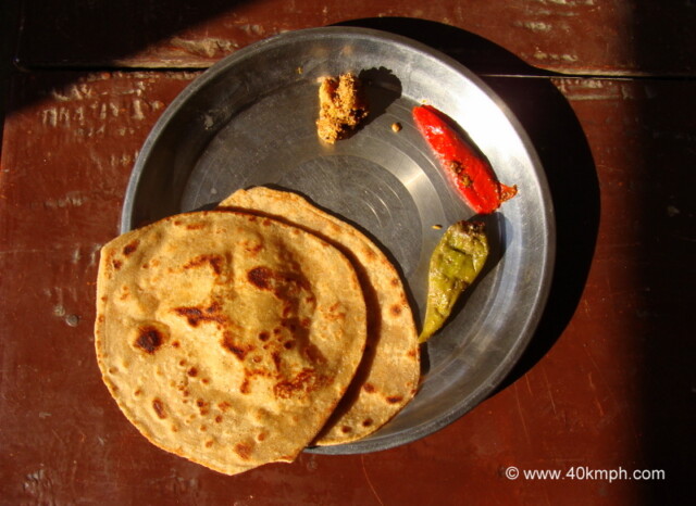Achaar aur Parathe for Breakfast in Vrindavan, Uttar Pradesh, India