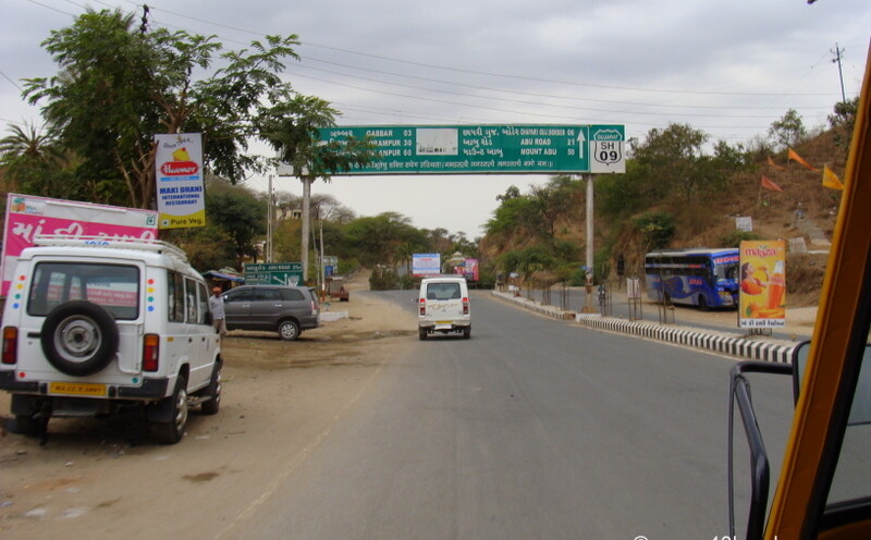 Distance Chart from Ambaji to Mount Abu