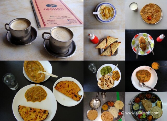 Food and Drink from Restaurants and Canteen in Mount Abu, Rajasthan, India