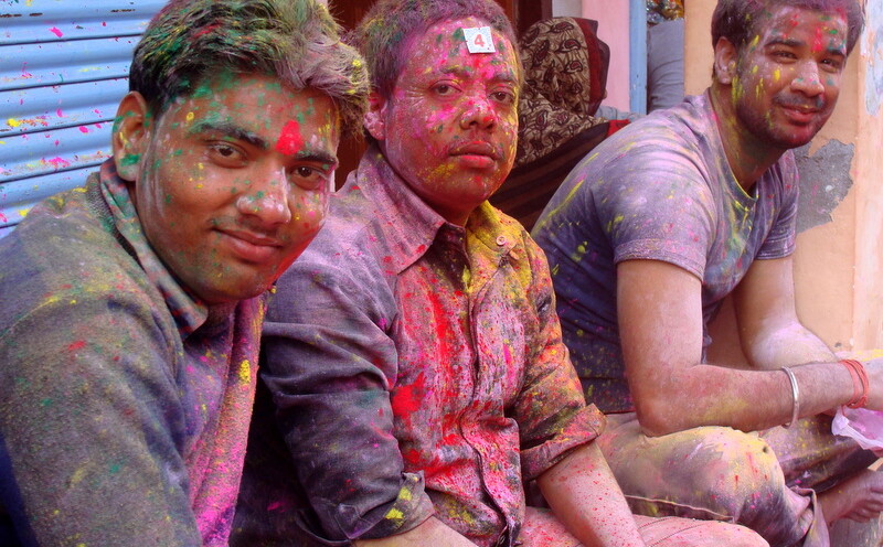 Holi Mood during Lathmar Holi - 2014 at Barsana, Uttar Pradesh, India