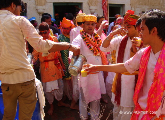 Thandai - Traditional Drink on Holi at Pili Pokhar, Barsana, Uttar Pradesh, India
