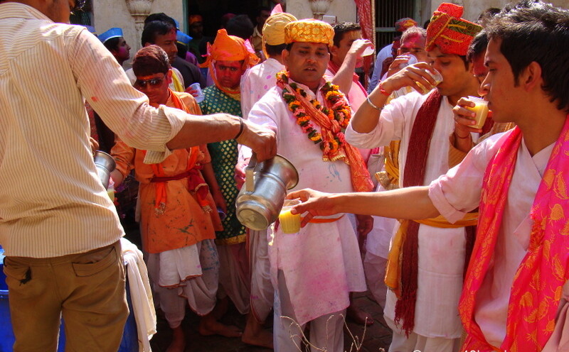 Thandai - Traditional Drink on Holi at Pili Pokhar, Barsana, Uttar Pradesh, India