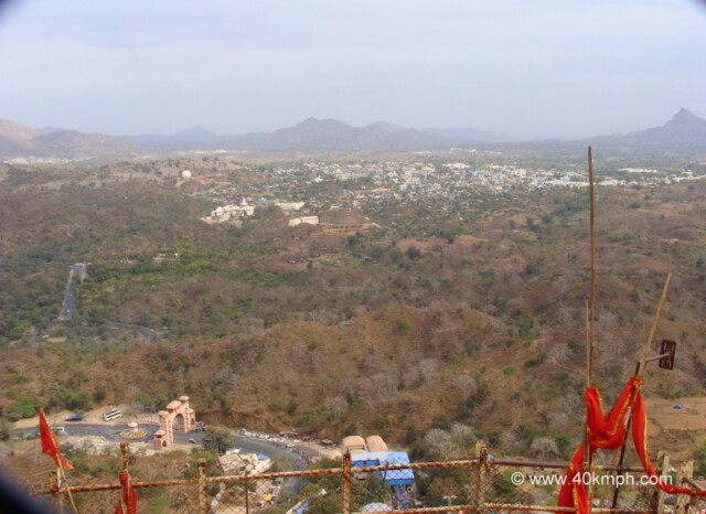 View of Ambaji Town from Gabbar Hill, Gujarat, India