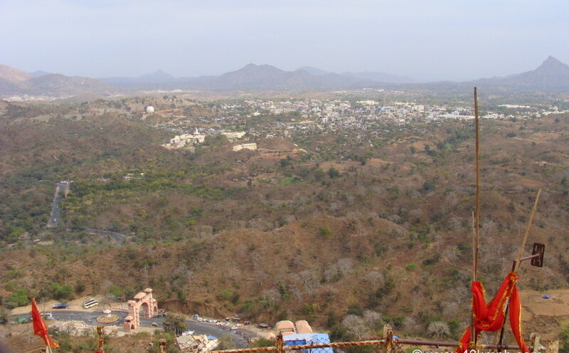 View of Ambaji Town from Gabbar Hill, Gujarat, India