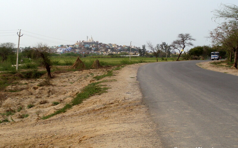 View of Nandgaon from Barsana, Uttar Pradesh, India