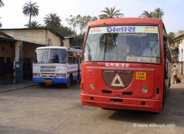 GSRTC Bus from Mount Abu to Ambaji