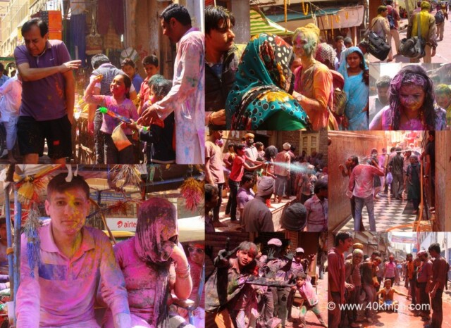 Holi 2014 in Vrindavan, Uttar Pradesh, India