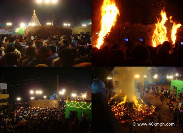 Holika Dahan at Phalen Village, Mathura, Uttar Pradesh, India