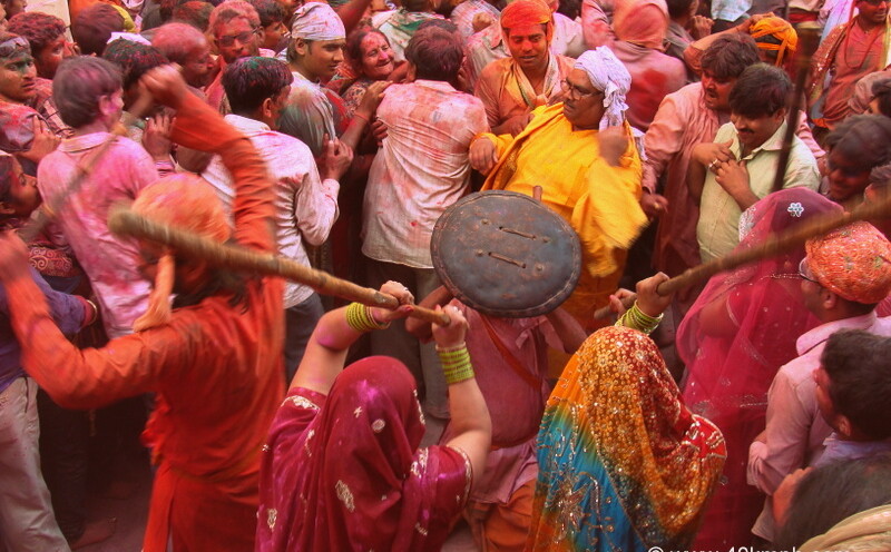 Lathmar Holi - 2014, Barsana, Uttar Pradesh, India