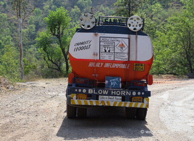 Love Hurts Quote Behind Tanker Truck