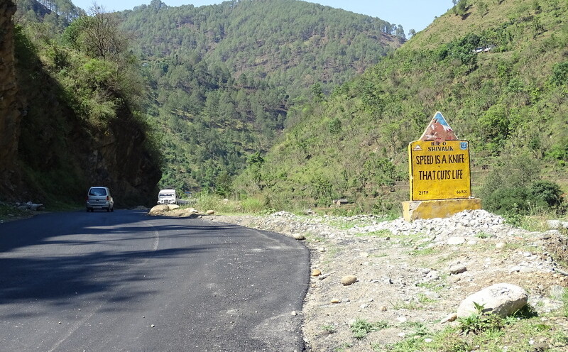 Speed Driving Slogan at Kedarnath – Rudraprayag Road, Uttarakhand, India