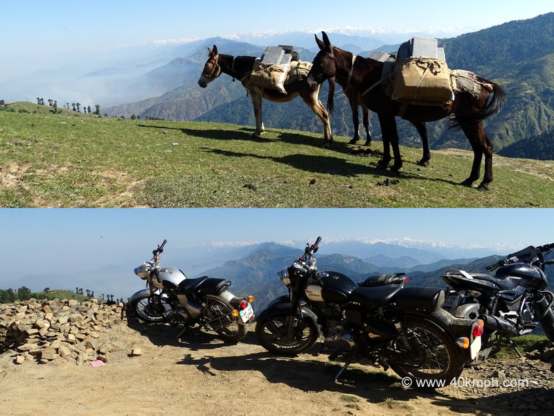 Traditional and Modern Means of Transportation at Prashar lake, Himachal Pradesh, India