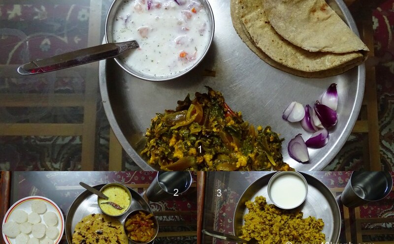 Vegetarian Dinner Varieties during Homestay at Nandli (Kataula), Mandi Prashar Road, Himachal Pradesh, India