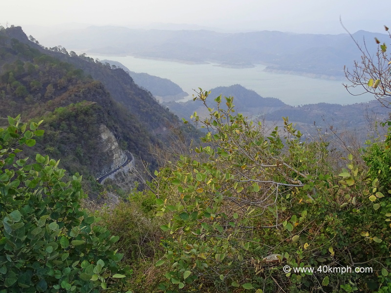 View of Gobind Sagar Lake from Naina Devi Temple, Bilaspur, Himachal Pradesh