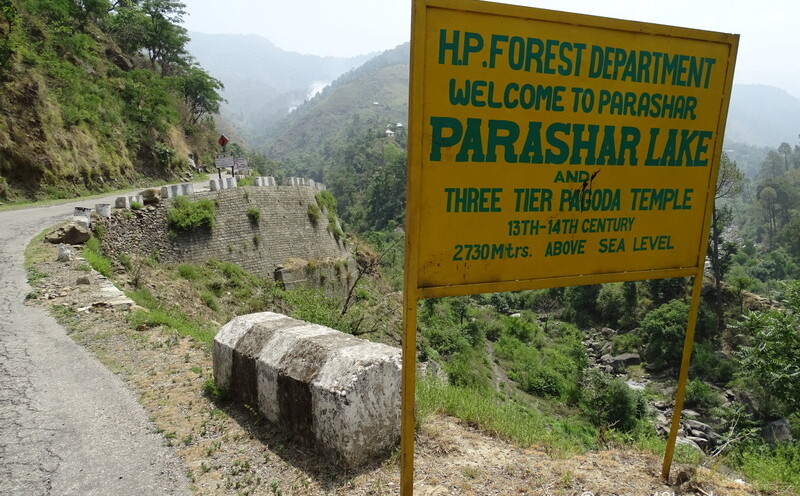 Welcome Sign at Mandi Prashar Road, Himachal Pradesh, India