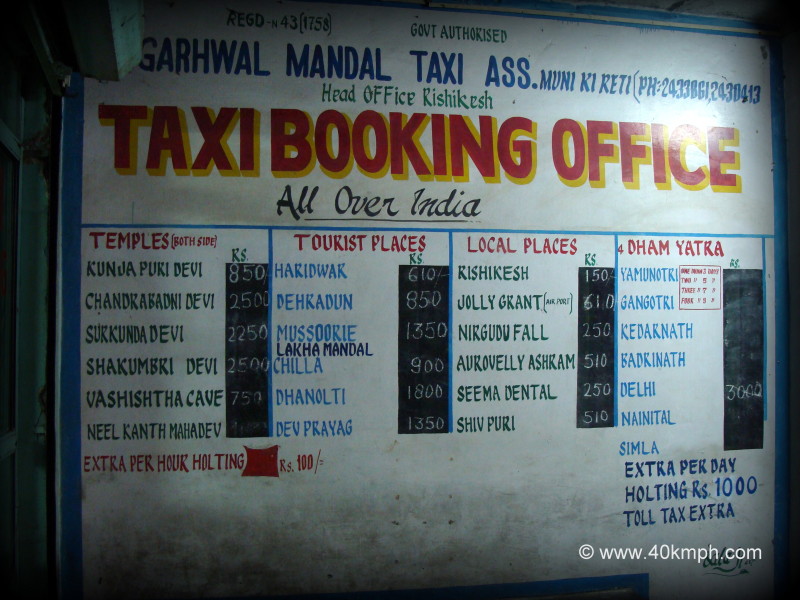 Late Night Travel Option from Tapovan, Rishikesh to Haridwar Railway Station