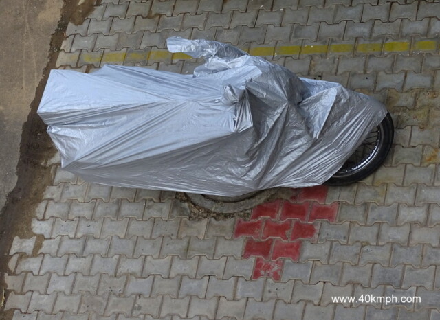 Cover for RE Motorcycle having Ladakh Carrier with Hard Luggage Box