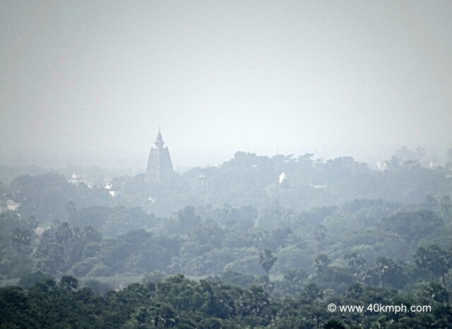 View of Mahabodhi Temple from Dungeshwari Mountain (Gaya, Bihar, India)