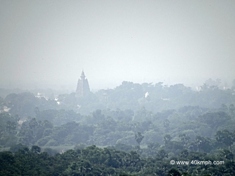 View of Mahabodhi Temple from Dungeshwari Mountain (Gaya, Bihar, India)