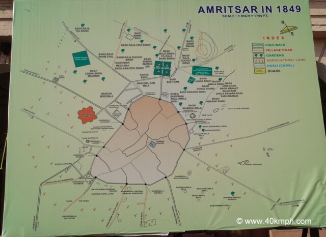 Amritsar (Punjab, India) in 1849