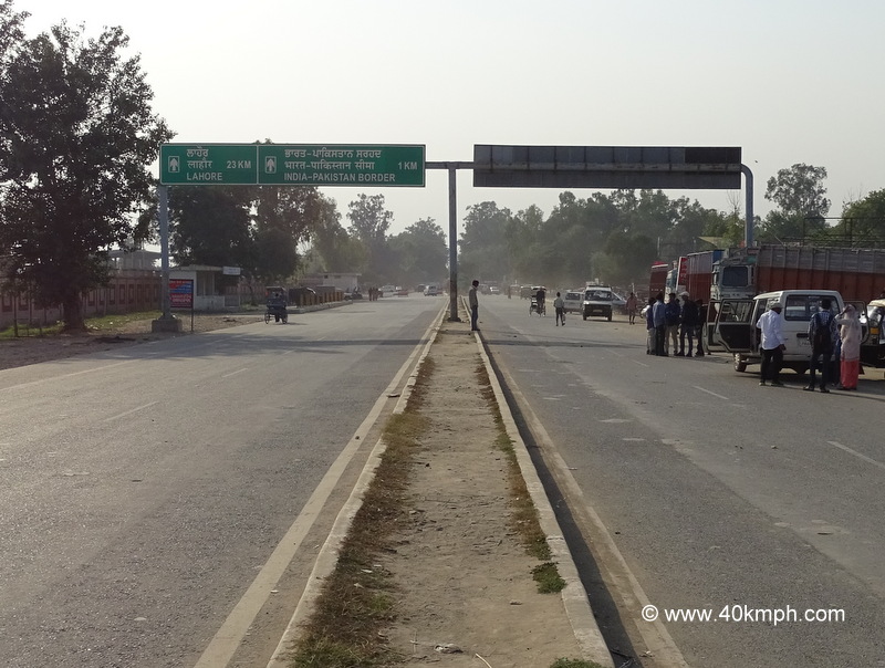 Distance from Wagah Border (Punjab, India) to Lahore