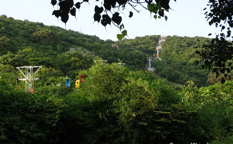 Ropeway for Shanti Stupa at Rajgir, Bihar, India