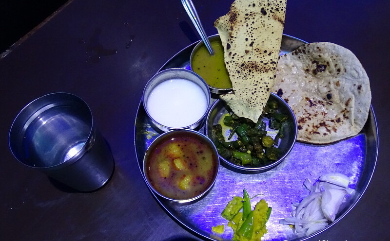 Unlimited Gujarati Veg Thali for Dinner in Amritsar, Punjab, India