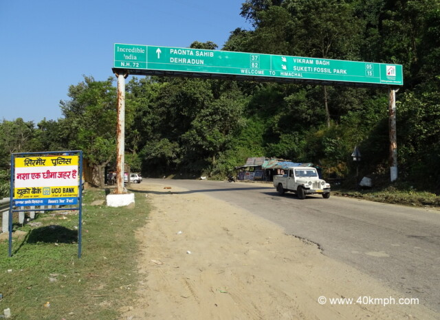 Distance from Nahan (Himachal Pradesh, India) to Various Places